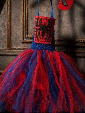 Mia Bella Girls Spider-Girl Tutu Costume Dress Set Size 12 NWT